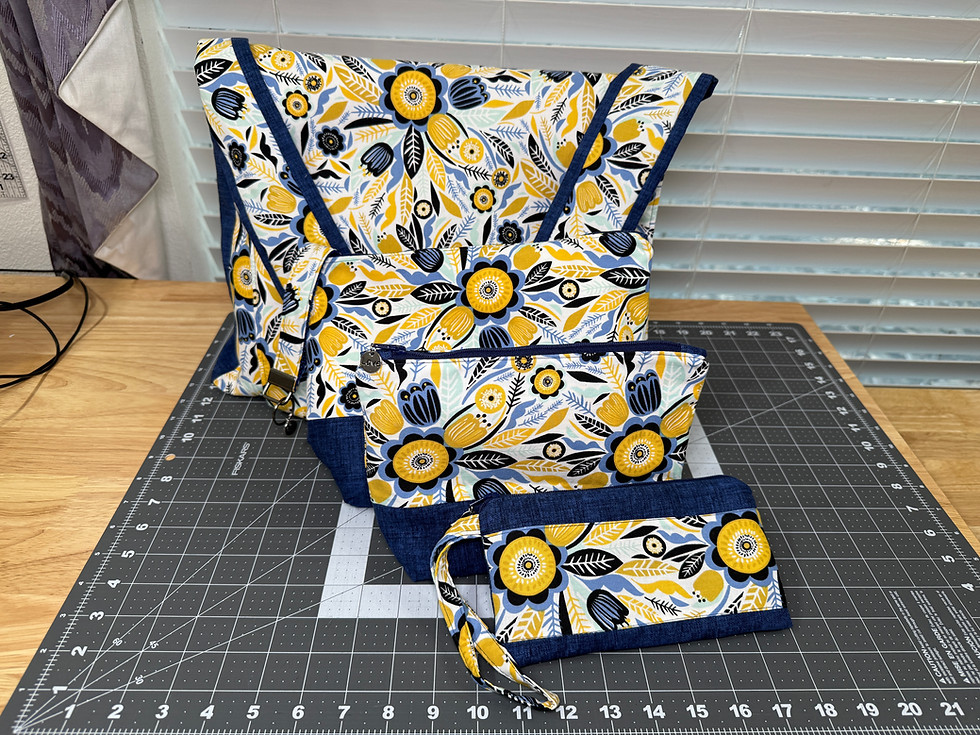 Thumbnail: Messenger Bag Collection Navy & Yellow
