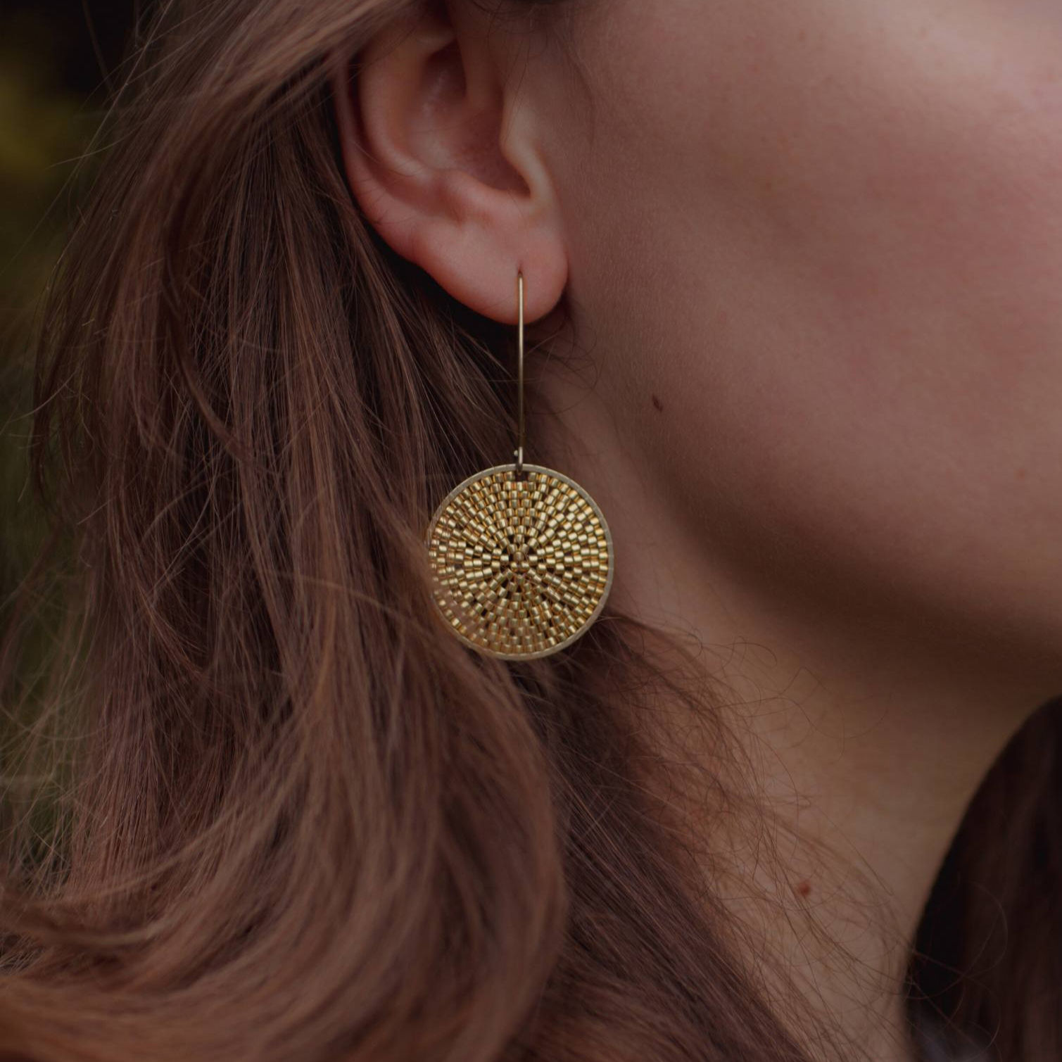 Maxi Disc Earrings – Gold