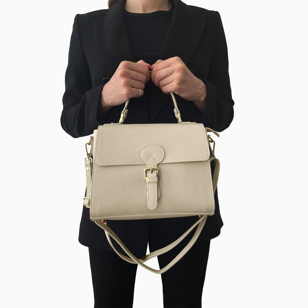 Upper East Handbag Leather Cream