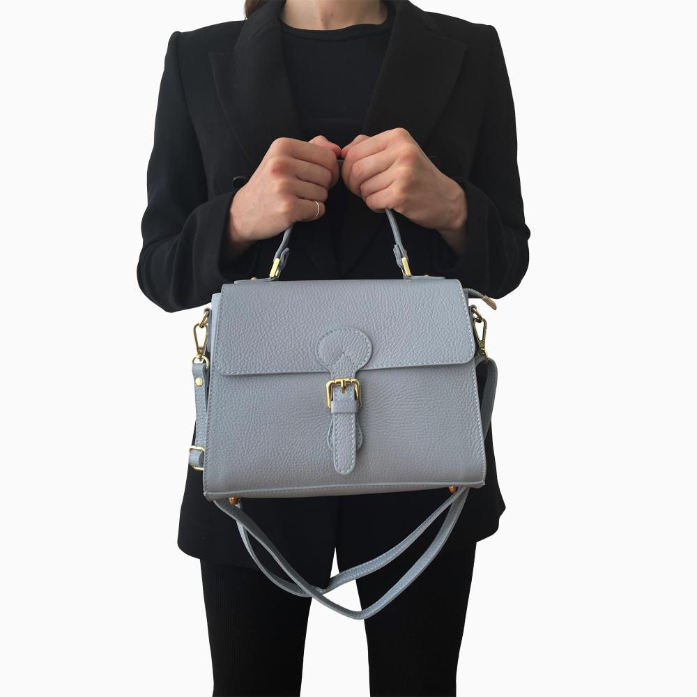 Upper East Handbag Leather Light Blue