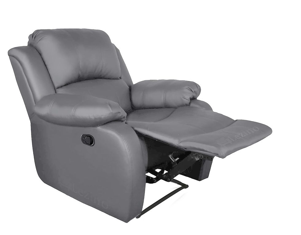 Thumbnail: ERA 1 Seater Recliner Chair Manual Grey PVC
