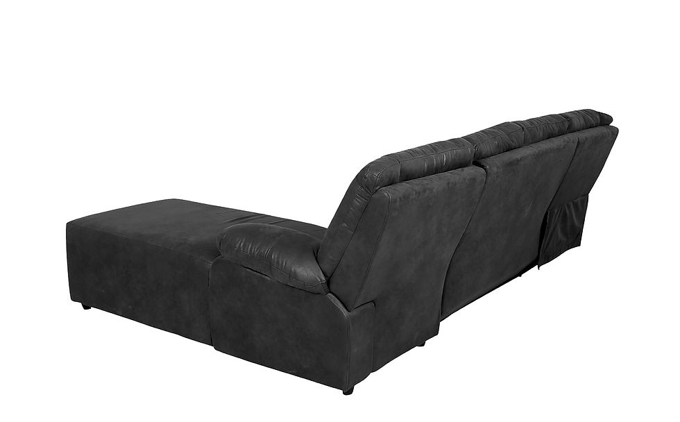 Thumbnail: Amey 5 Seater Lounger Sofa LH in Black Fabric