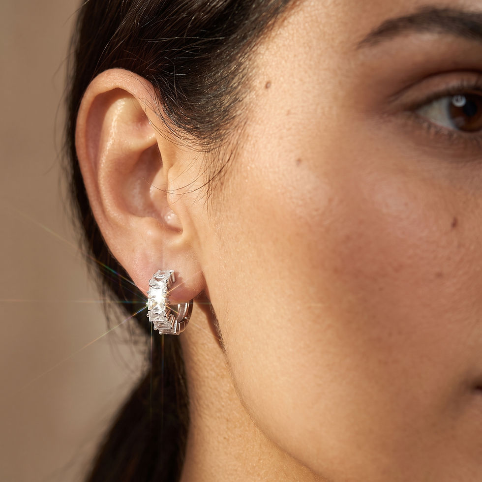 Miniatura: Aura Sterling Silver Hoop  Earrings