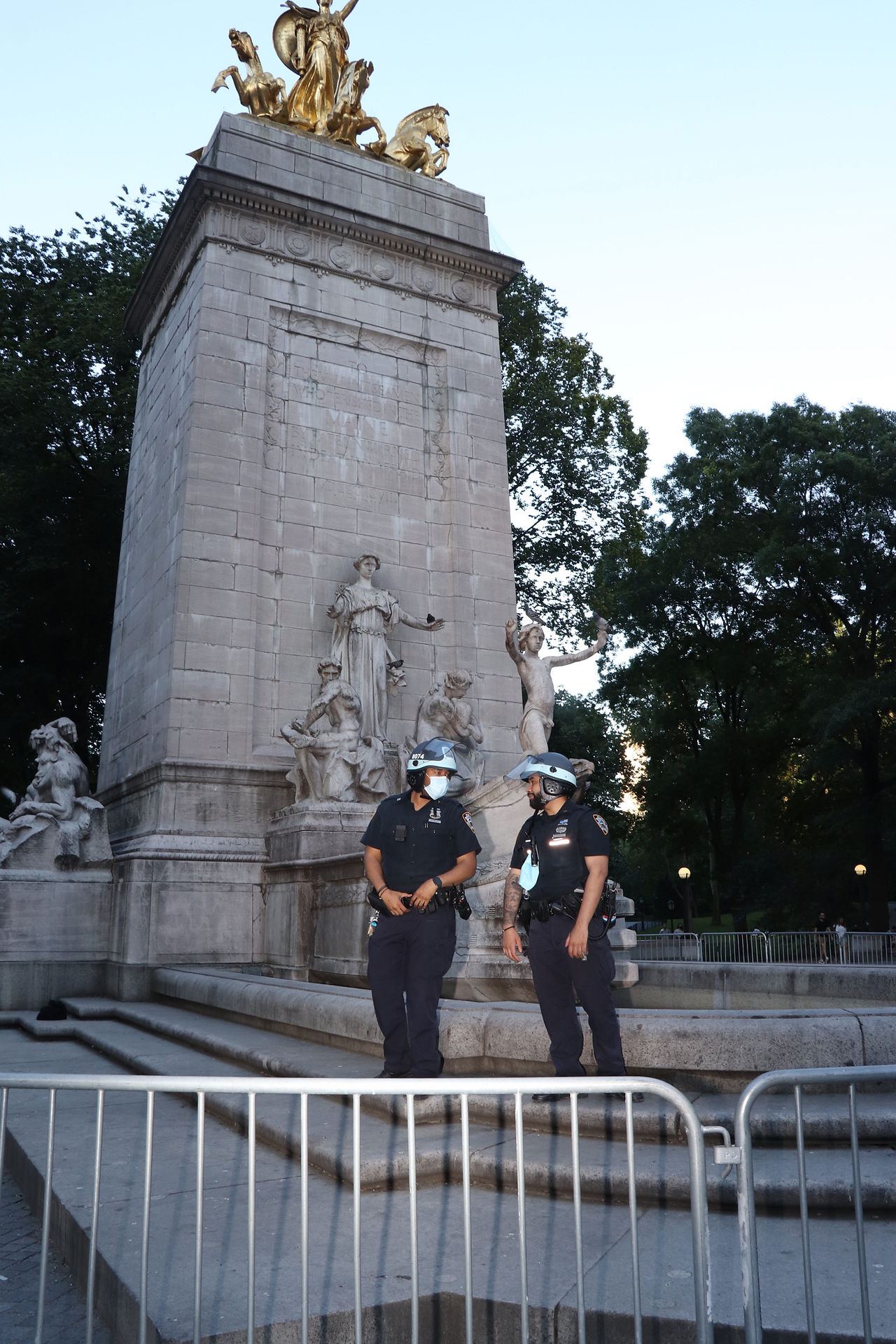 Police in Columbus Circle