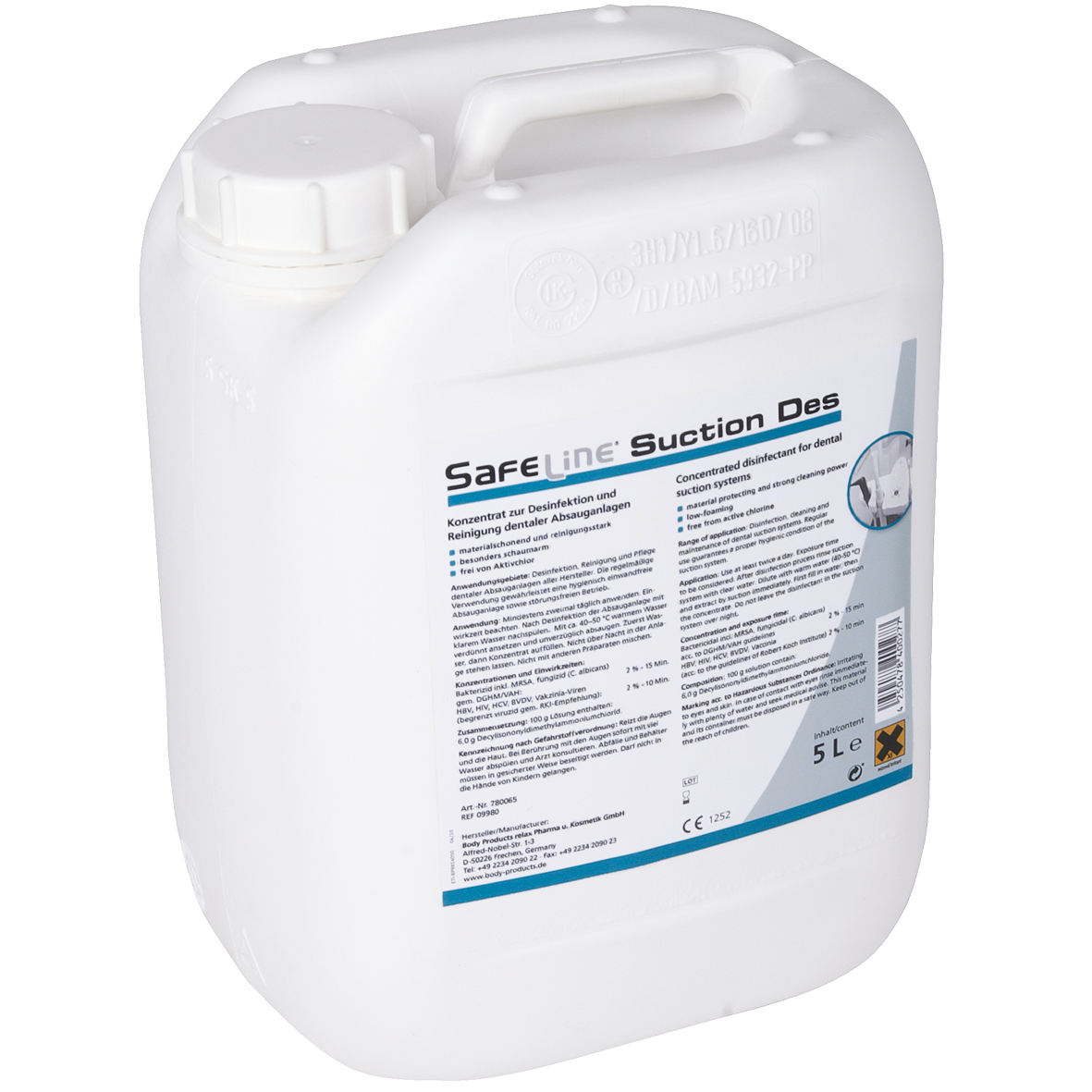SAFELINE Suction Des - Absauganlagen-Desinfektion, Konzentrat, 5 l