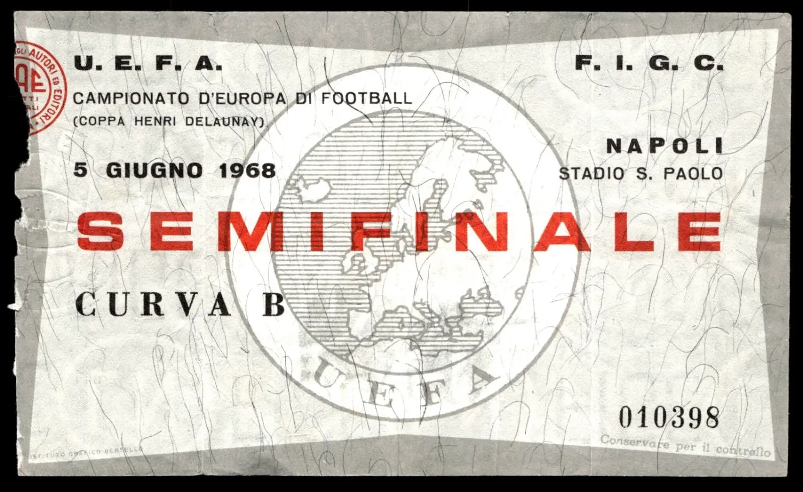 Italy vs. USSR Soviet Union Dino Zoff Debut EURO 1968