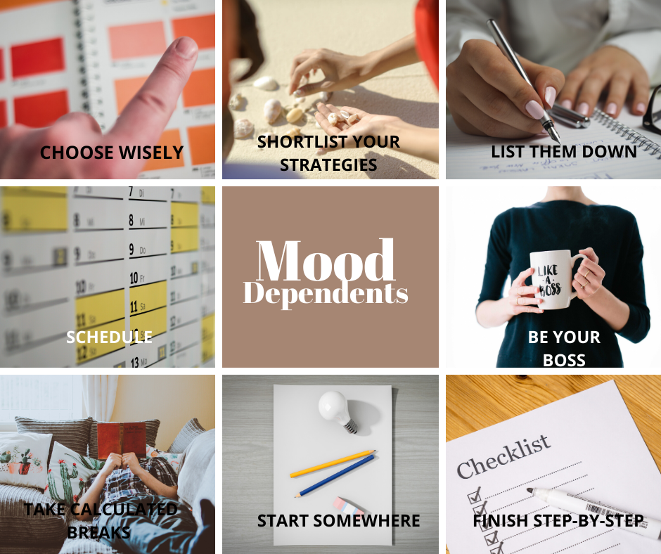 Here are some practical productivity tips for those who are highly driven by their mood swings.