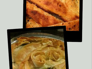 Garlic Bread & Spanakopita