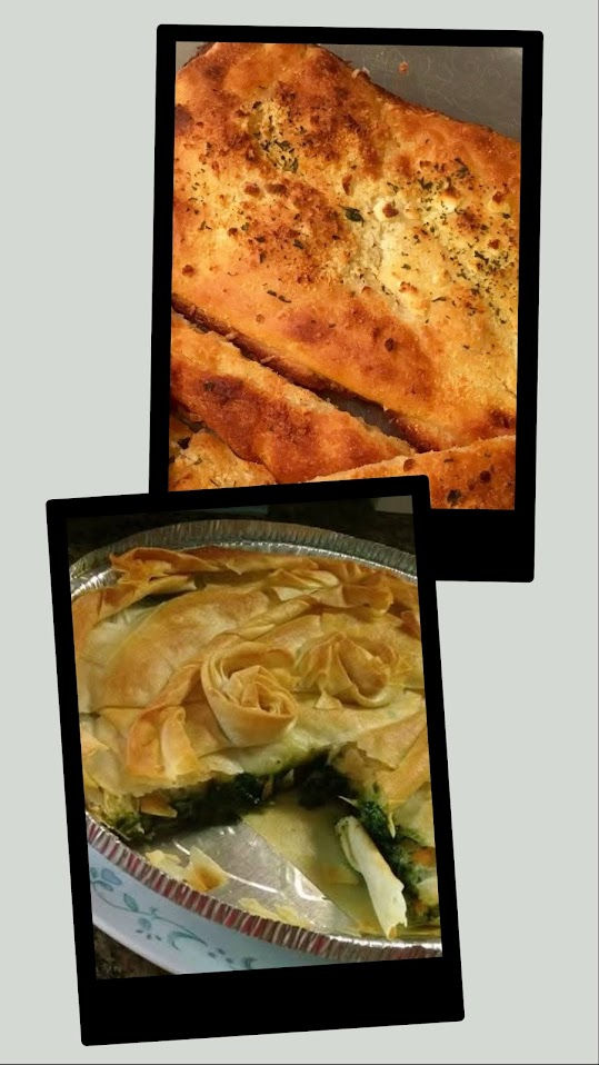 Garlic Bread & Spanakopita