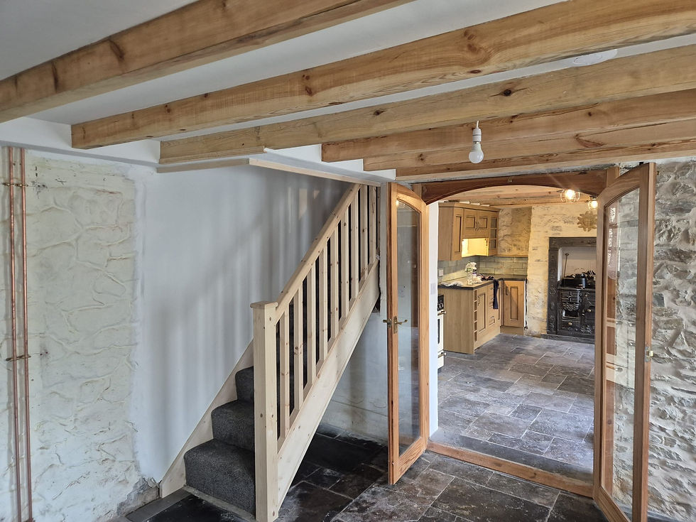 Living room through to kitchen