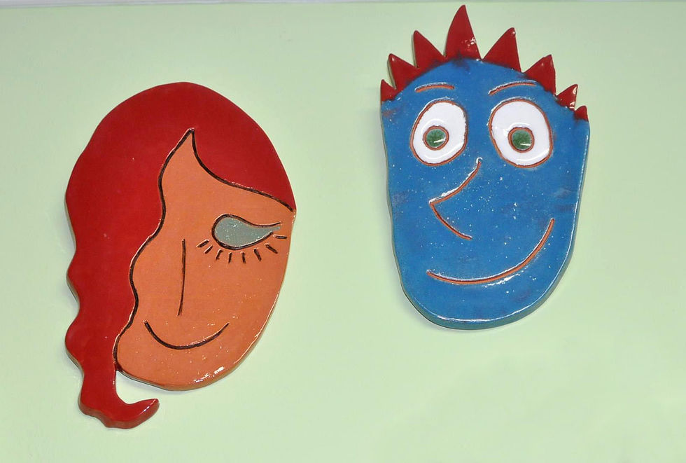 Cerâmica de Sueli Finoto série "Famosos" cerâmica esmaltada