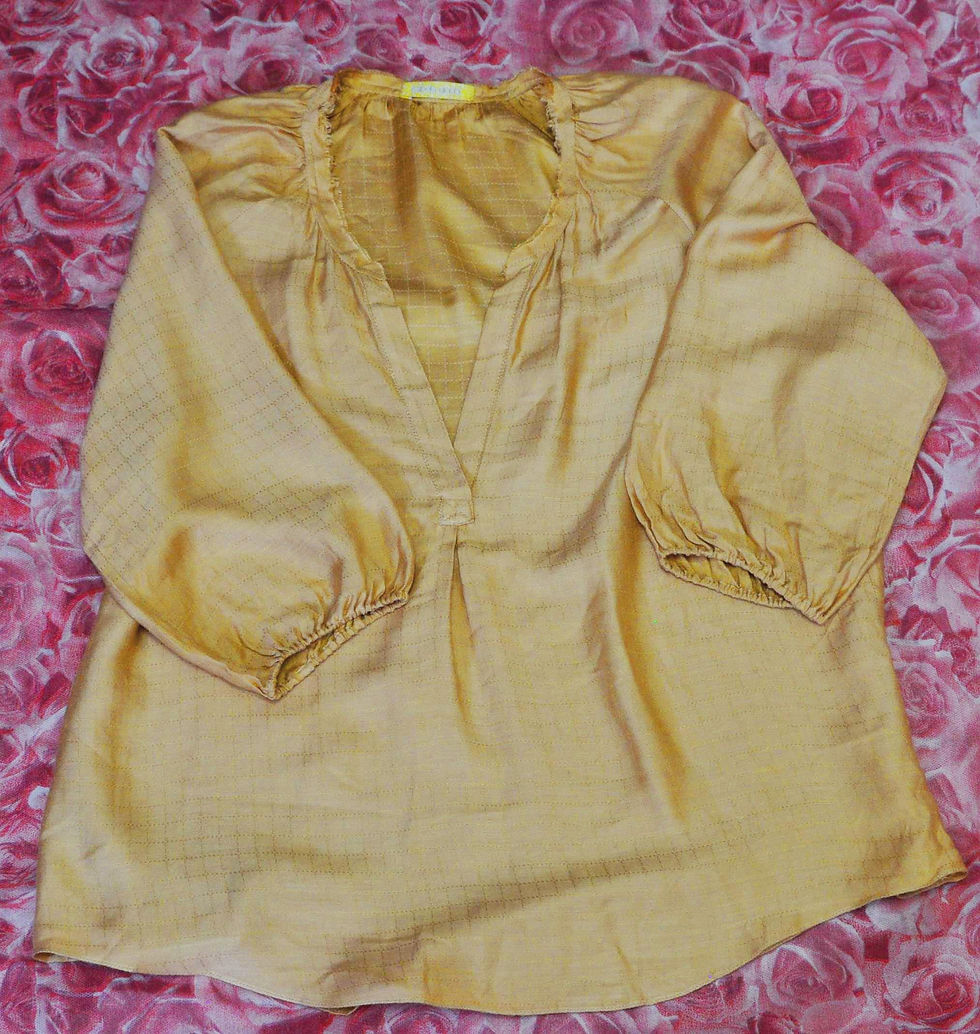Miniatura: blusa caramelo P, bata caramelo P, blusa Isabella Giobbi, brechó très chic, brechotreschic, brechó online, roupas online,