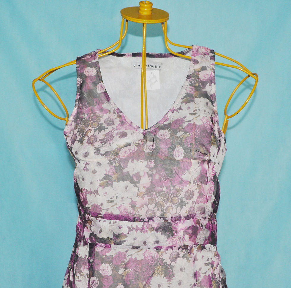 Miniatura: vestido floral leve tamanho P no Brechó très chic