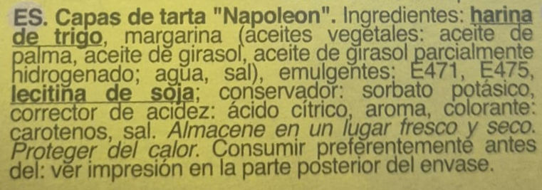 Miniatura: Base para la tarta Napaleon 400g