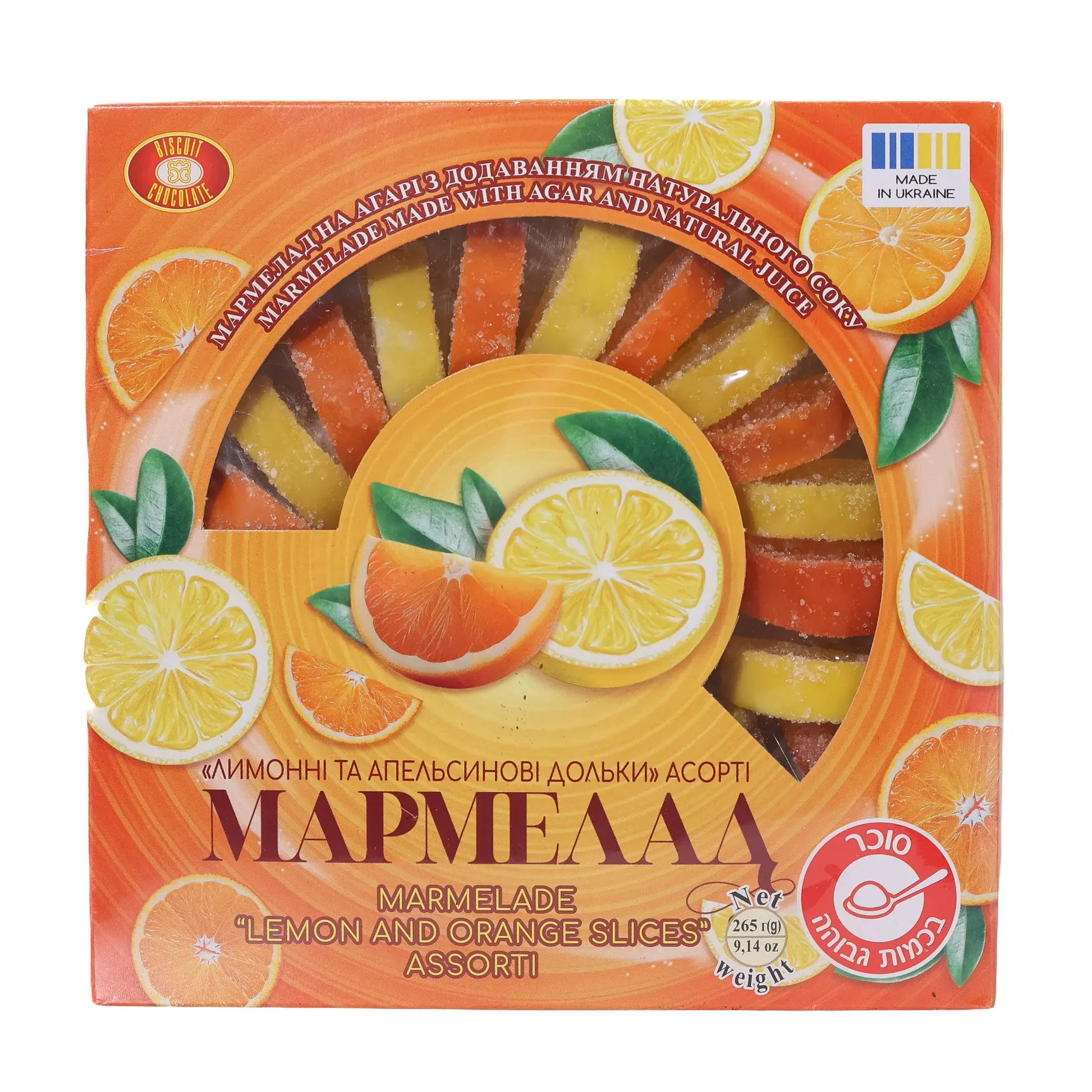 Мармелад Апельсин/Лимон  BISCUIT CHOCOLATE 265гр