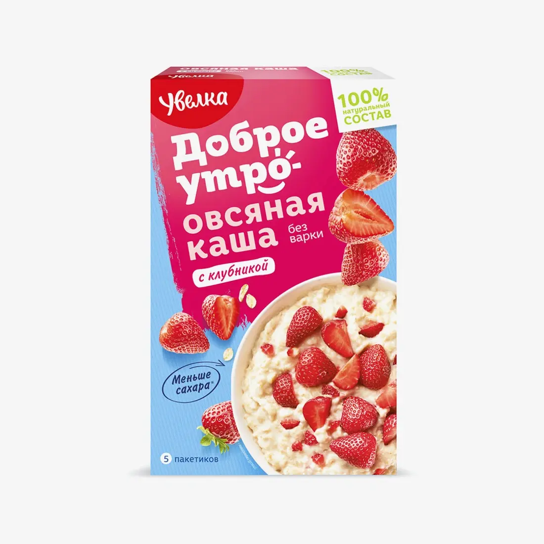 Каша овсяная с клубникой УВЕЛКА быстрого приготовления  5шт.*40гр