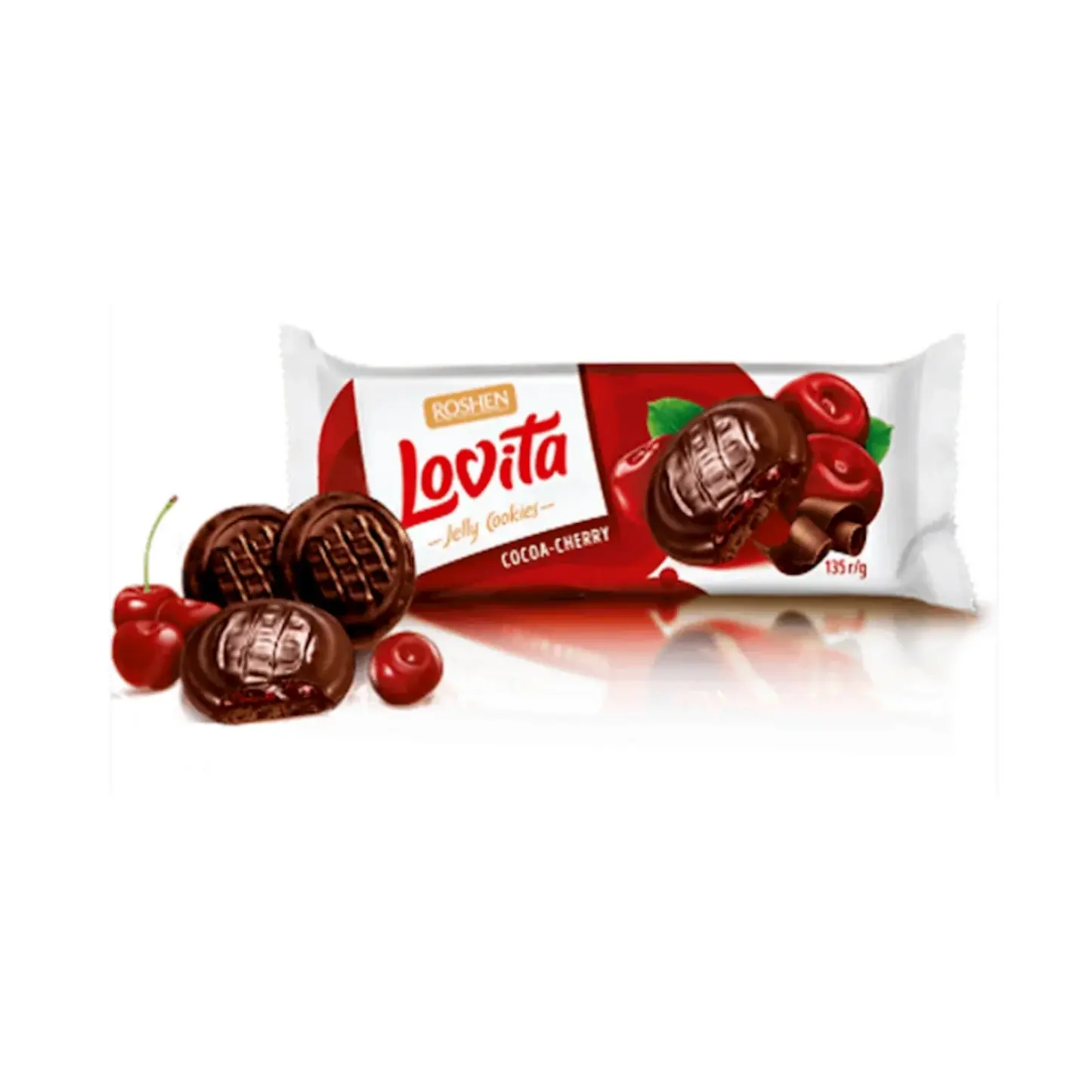 Печенье с вишнёвой начинкой Lovita ROSHEN 135гр