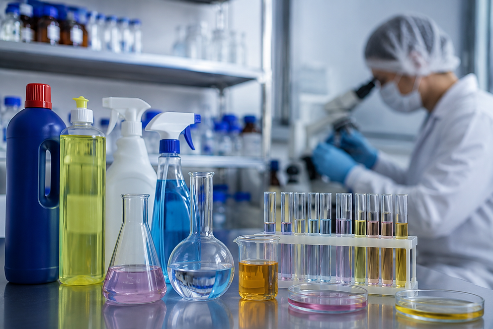 Controle de Qualidade em Produtos de Limpeza: Parâmetros Físico-Químicos e Microbiológicos