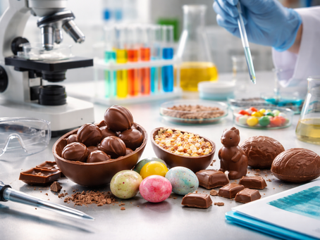 Como validar novos produtos de Páscoa com testes laboratoriais: rigor científico, segurança alimentar e qualidade industrial