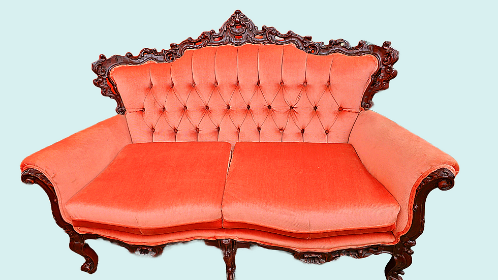 Thumbnail: French Provincial chair and Loveseat combo