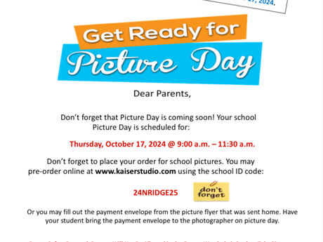 Save the Date! Picture Day is October 17, 2024