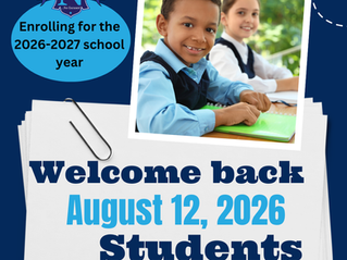 Welcome Back ~ August 12, 2026