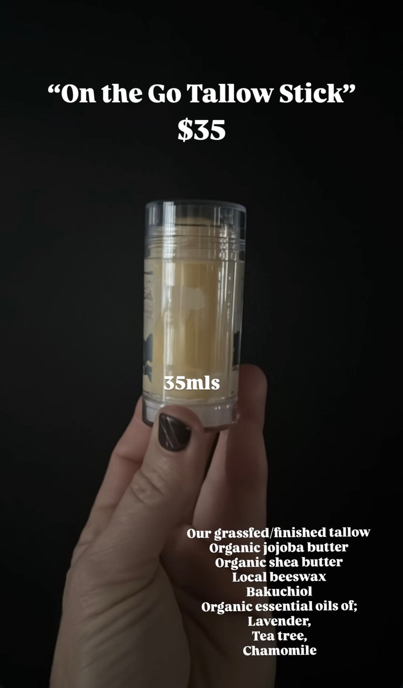 “On the Go Tallow Stick”