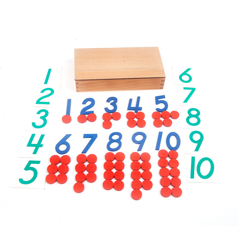תמונה ממוזערת: מספרים ודסקיות Montessori cards and counters box