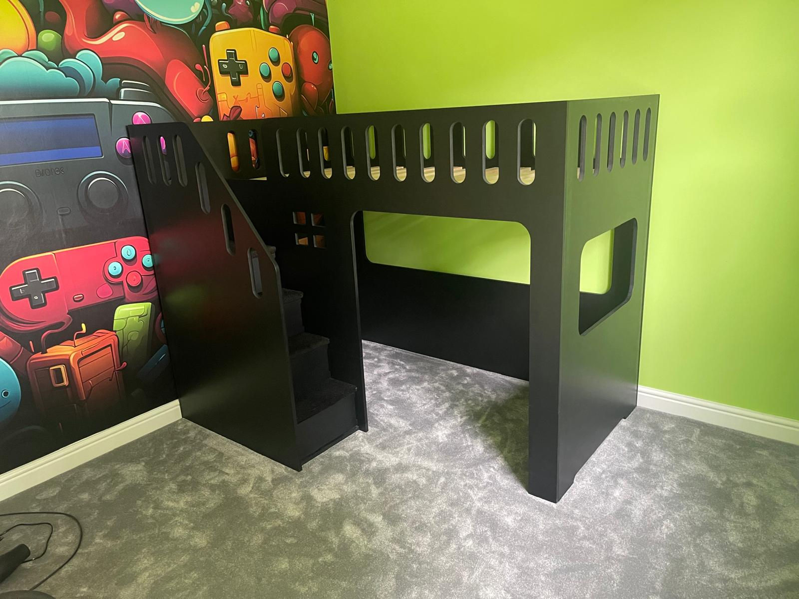 Open High Sleeper Height Bunk Bed (lots of pattern & any colours)