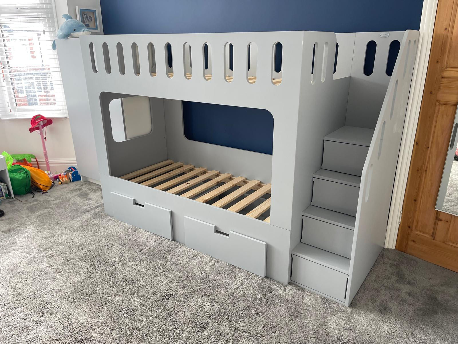 High-Sleeper Height Bunk Bed with x2 Large Under Bed Drawers