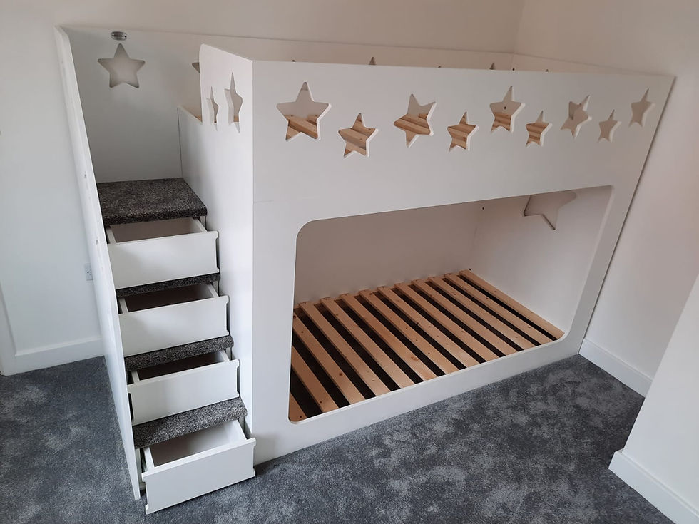 Thumbnail: High-Sleeper Height Bunk Bed  (any pattern, colour & accessories)