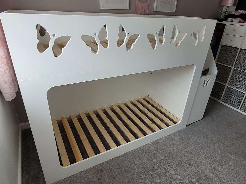 Thumbnail: High-Sleeper Height Bunk Bed  (any pattern, colour & accessories)