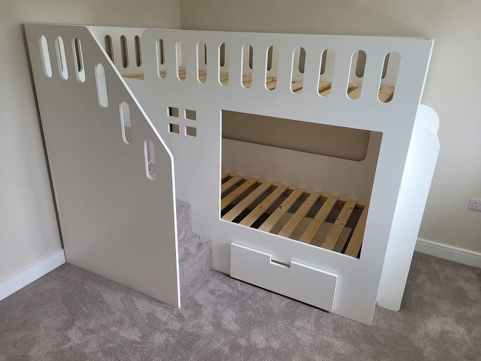 Thumbnail: High Sleeper Height Bunk Bed with Under Bed storage Drawer -any colours/patterns