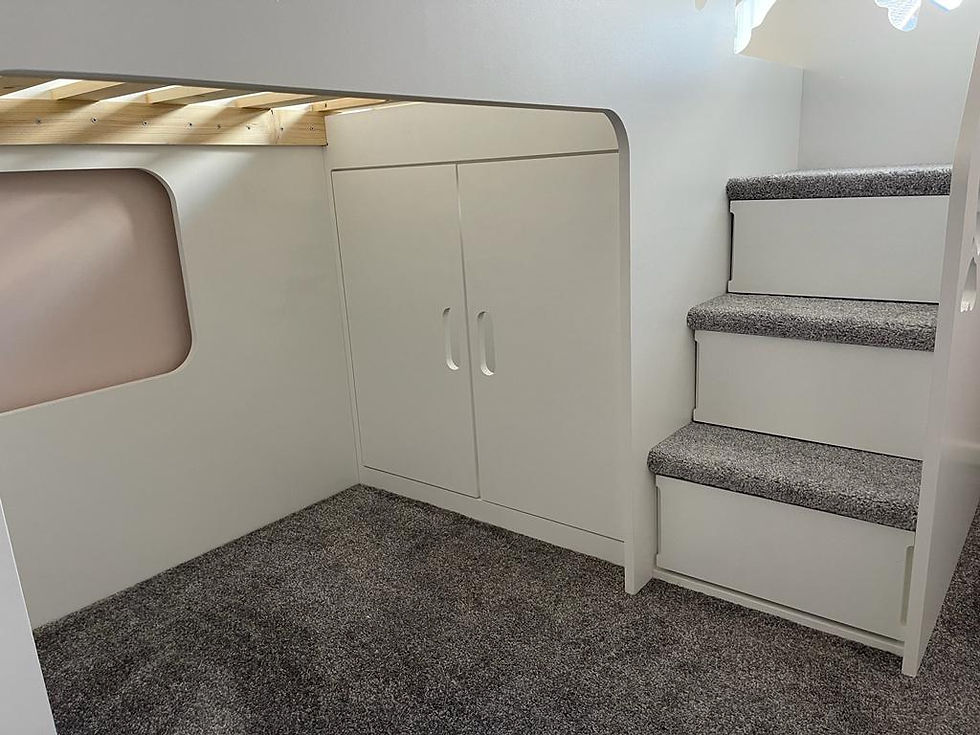 Thumbnail: Mid-Sleeper Storage Bed with Under Bed Wardrobe (lots of patterns & any colours)