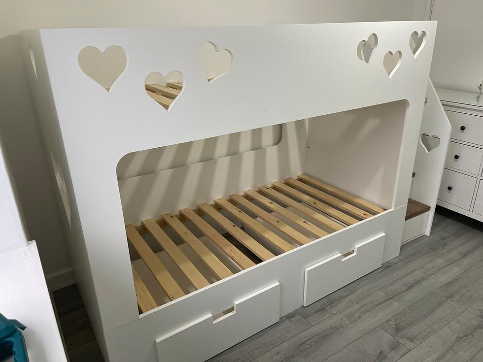 Thumbnail: High-Sleeper Height Bunk Bed with x2 Large Under Bed Drawers