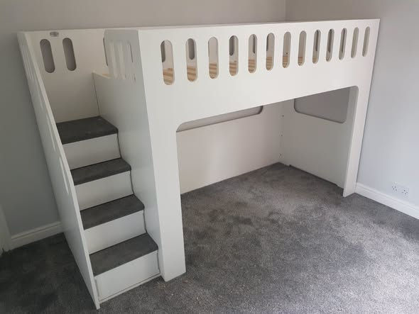 Thumbnail: Open High Sleeper  Height  Bed (lots of pattern choices & any colours)