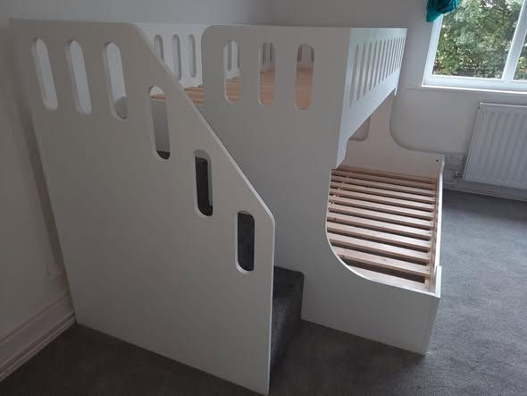 Thumbnail: Mid-Sleeper Triple Bunk Bed  lots of patterns single top & small/standard double