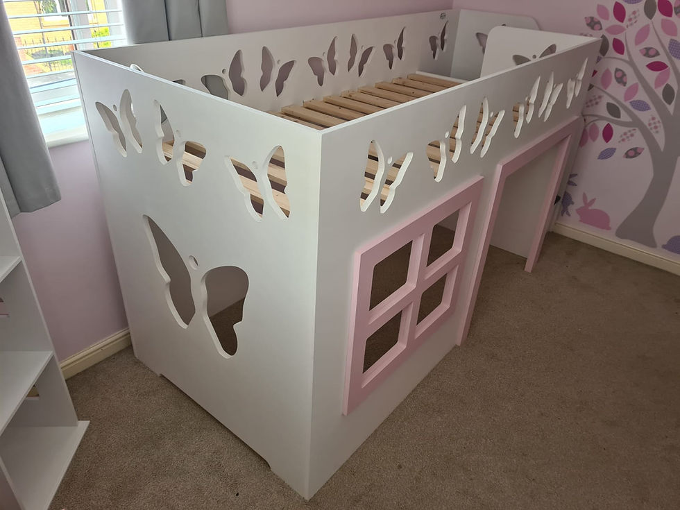 Thumbnail: Mid-Sleeper Height Playhouse Bed (accessories & lots of patterns available)