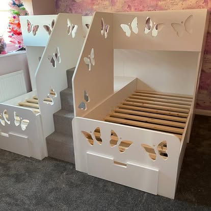 High-Sleeper 3 Way Tier with x2 Under Bed Storage Drawers (any colour & pattern)