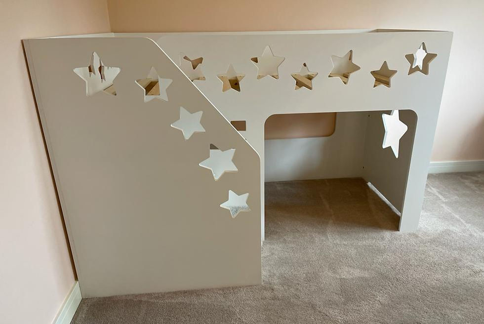 Thumbnail: Open Mid-Sleeper Height  Bed (lots of pattern choices & any colours)