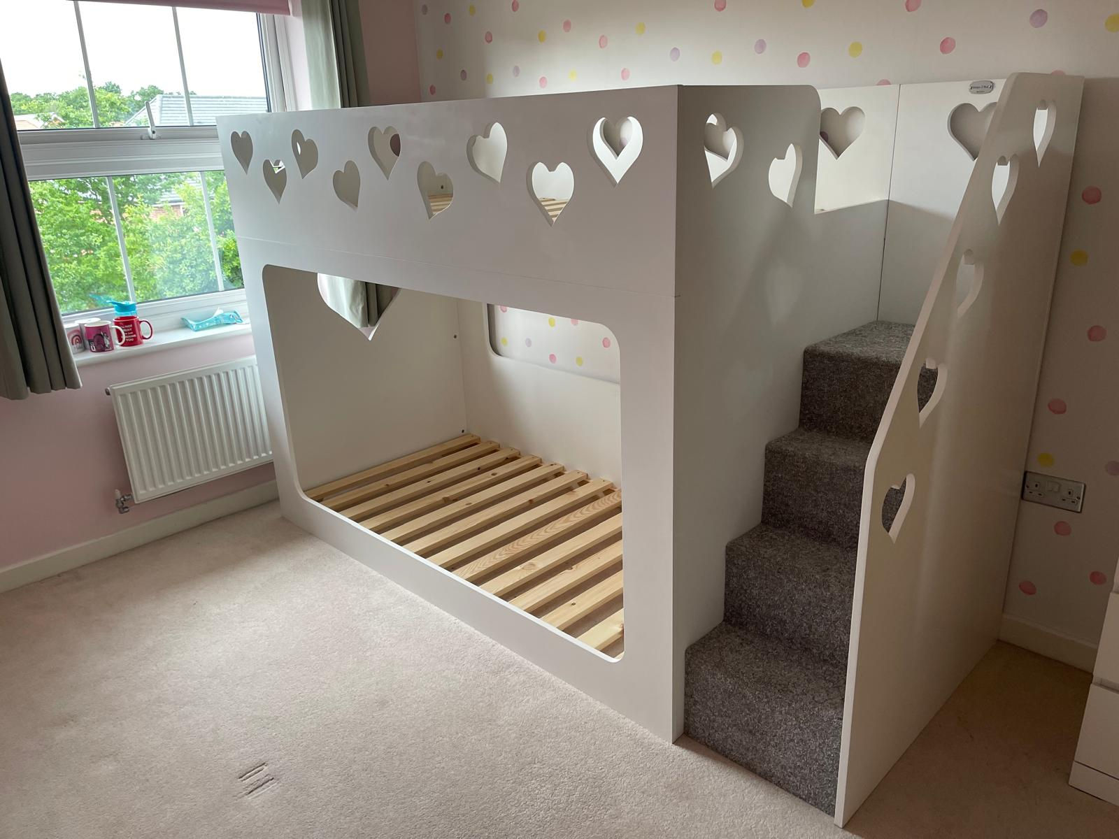 High-Sleeper Height Bunk Bed (any pattern, colour & accessories)