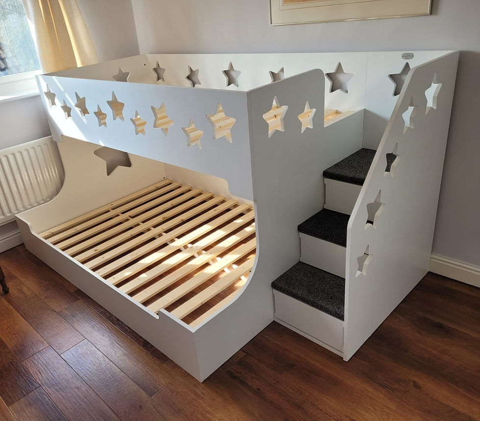 Thumbnail: Mid-Sleeper Triple Bunk Bed  lots of patterns single top & small/standard double