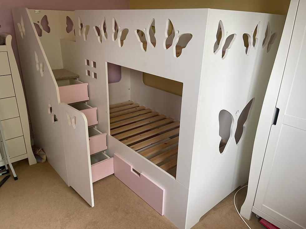 Thumbnail: High Sleeper Height Bunk Bed with Under Bed storage Drawer -any colours/patterns