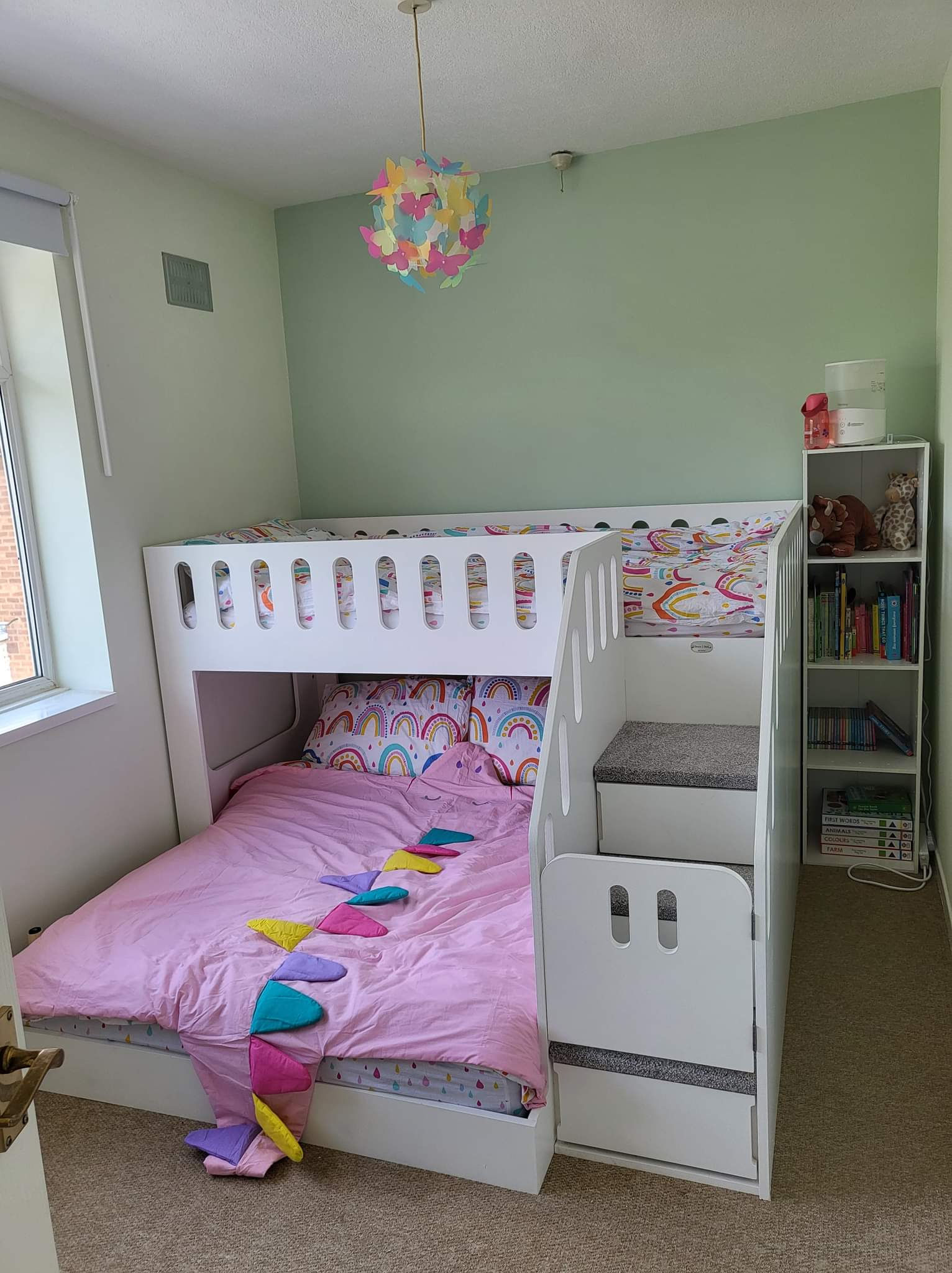 Forward Facing Mid-Sleeper Triple Bunk Bed (single top & small/ standard double)