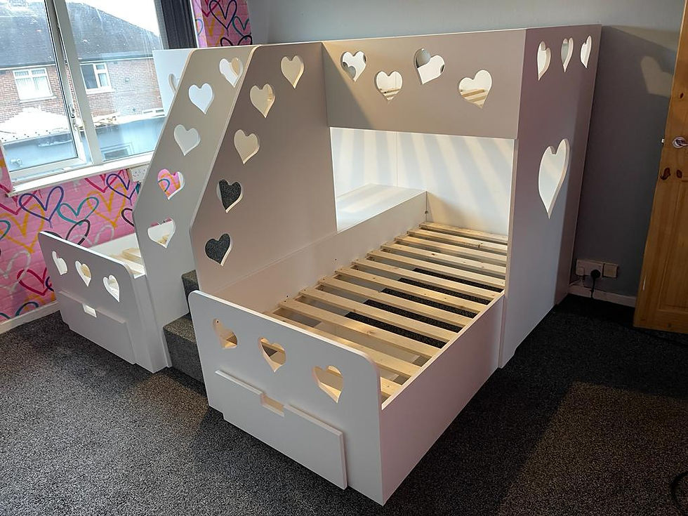 Thumbnail: High-Sleeper 3 Way Tier with x2 Under Bed Storage Drawers (any colour & pattern)