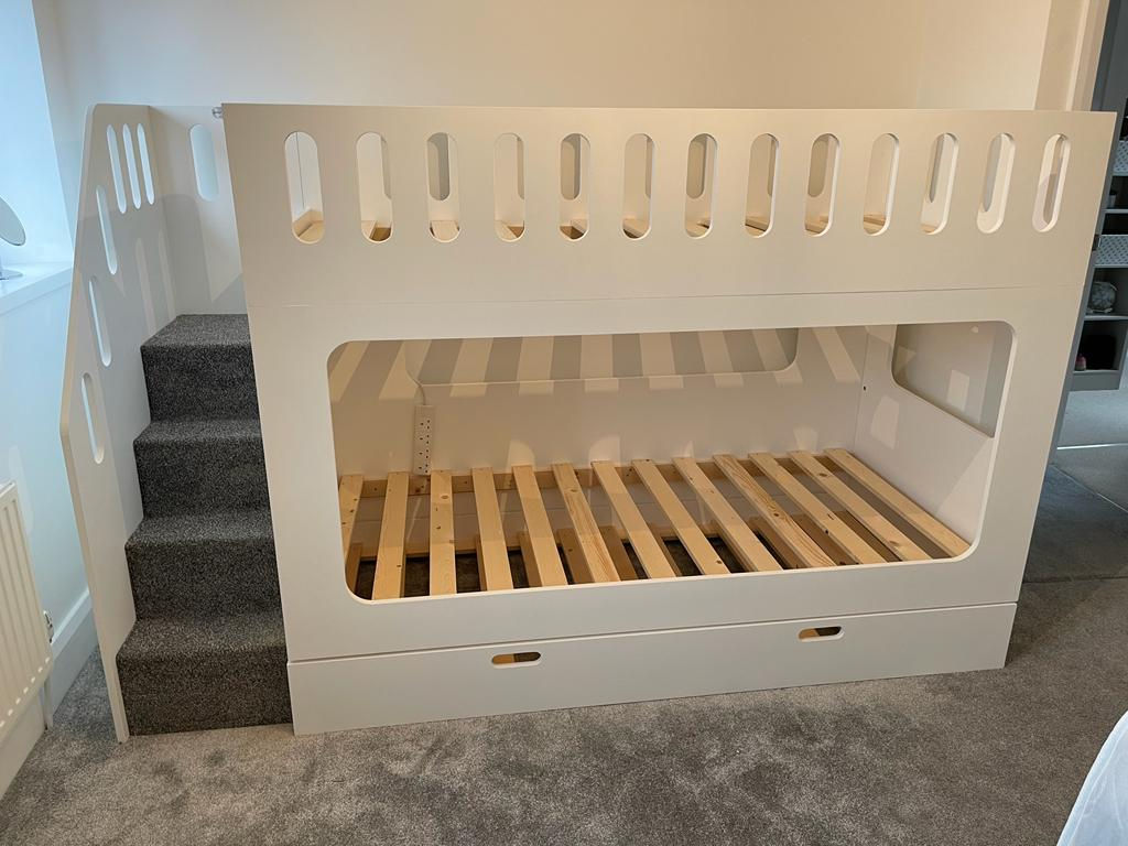 High-Sleeper Height Trundle Guest Bunk Bed (lots of patterns & any colours)