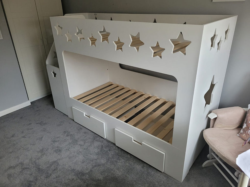 Thumbnail: High-Sleeper Height Bunk Bed with x2 Large Under Bed Drawers