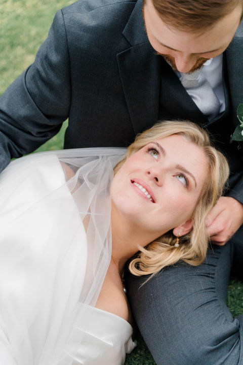 West Tennessee Bride and Groom outdoor at Green Frog Farms. Planned by Dream Designs and Company. 