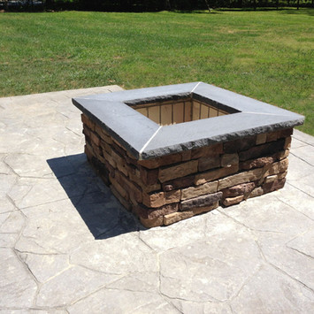 Stamped Concrete Fire Pits Greystone Masonry, Inc. Stafford, VA