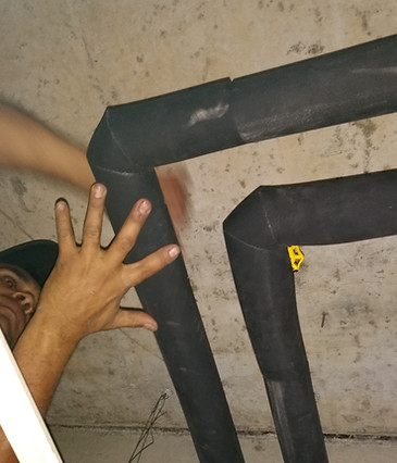 montagem hidráulica água gelada ar condicionado